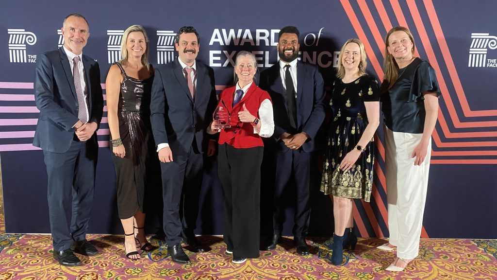 Civik and Ventia team celebrate at The Faculty Awards of Excellence
